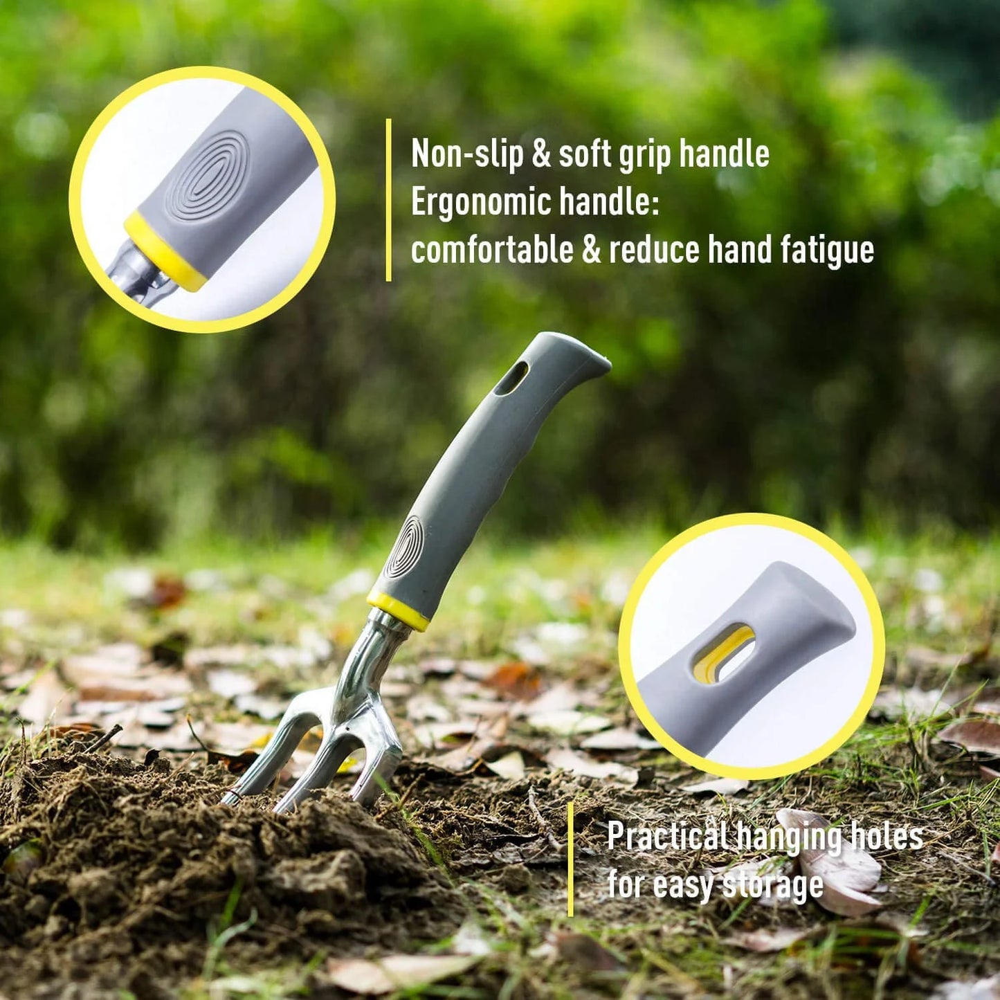 8-Piece Heavy Duty Garden Tool Set - Professional Gardening Tools for Men and Women
