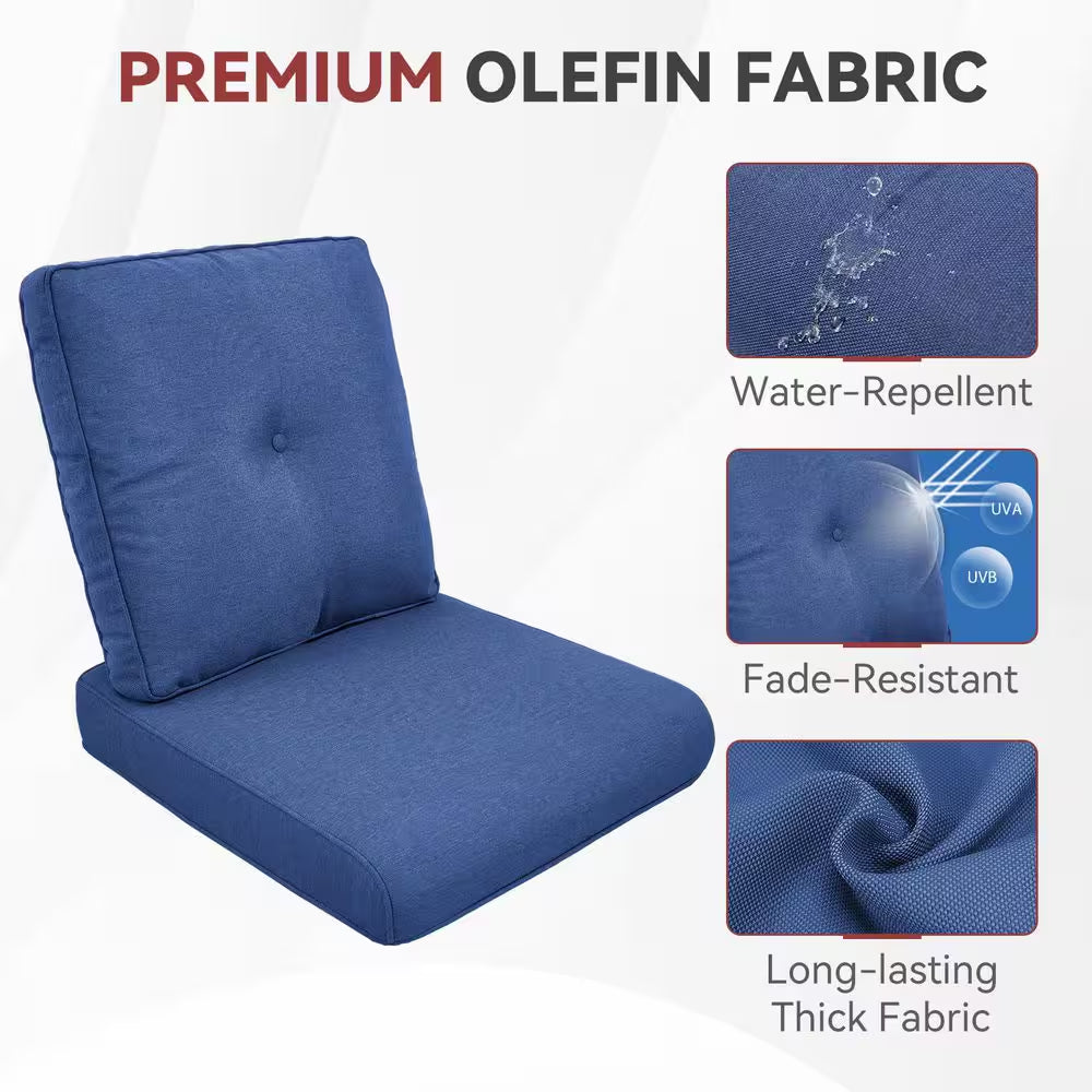 22" x 25" CushionGuard Deep Seating Outdoor Lounge Chair Replacement Cushion Set - Four-Piece Collection