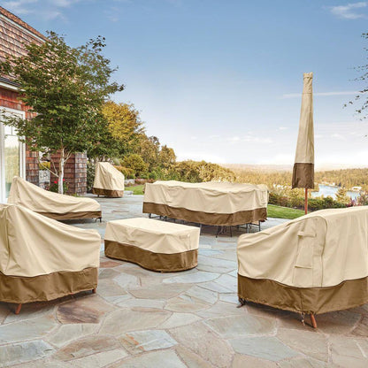 Veranda Medium Round Patio Set Cover with Umbrella Access