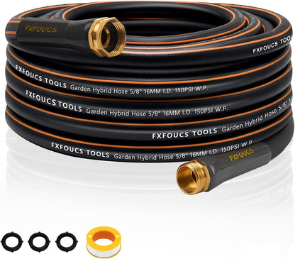 50FT Heavy Duty Garden Hose - Flexible, Durable, and Weather-Resistant Gardening Essential
