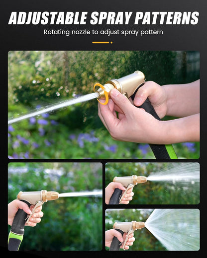 Premium Heavy Duty Metal Hose Nozzle - Ideal for Gardens, Car Washes, and Pet Showers - Available in a Convenient 2-Pack