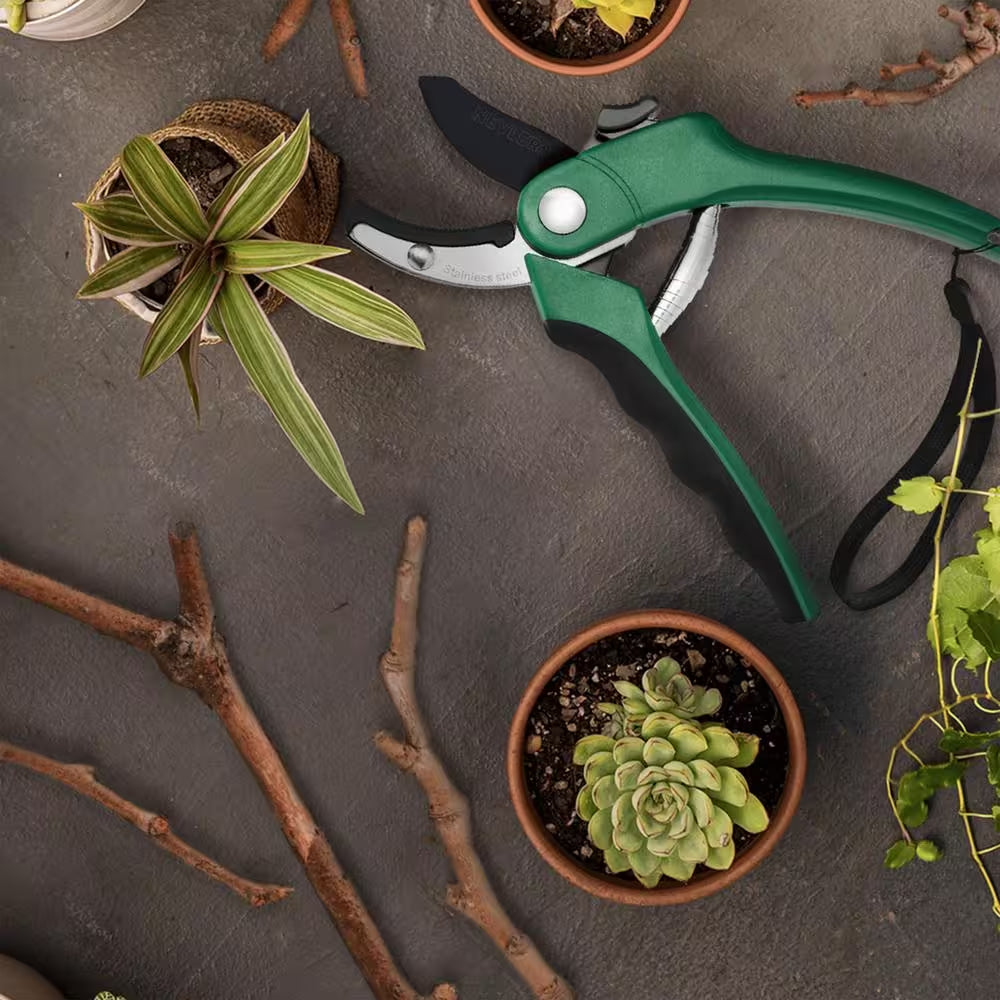 Heavy-Duty Stainless Steel Garden Anvil Pruning Shears