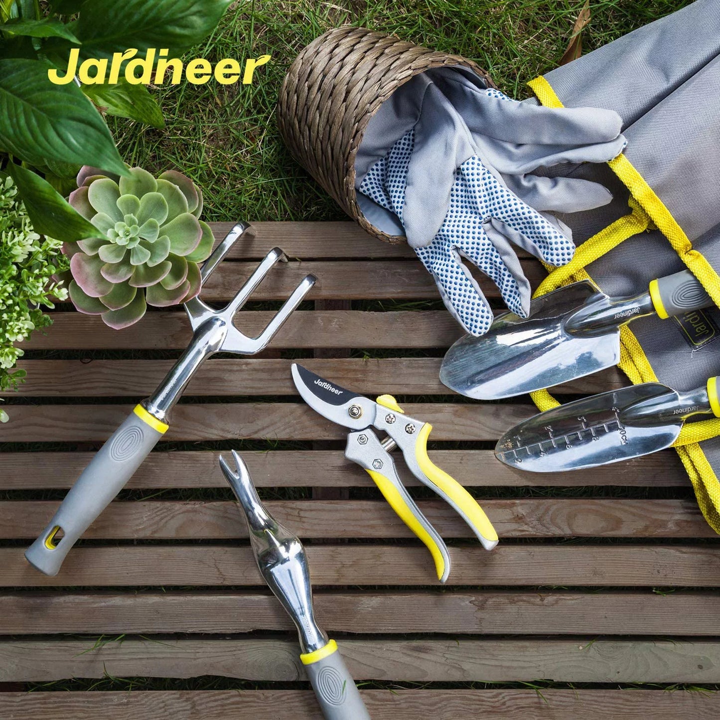 8-Piece Heavy Duty Garden Tool Set - Professional Gardening Tools for Men and Women