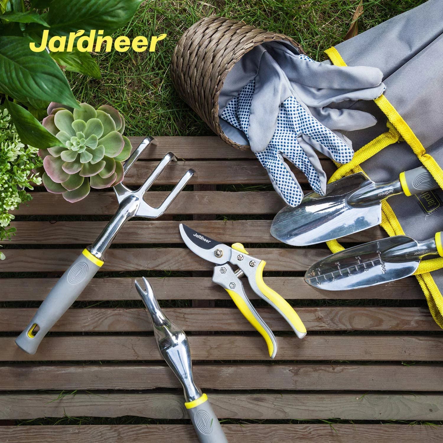 8-Piece Heavy Duty Garden Tool Set - Professional Gardening Tools for Men and Women
