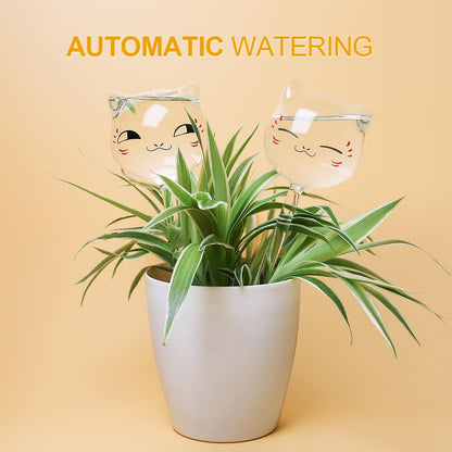 Self-Watering Glass Plant Watering Globes - Automatic Watering Bulbs for Indoor and Outdoor Use, 6.4 oz Capacity, Set of 3