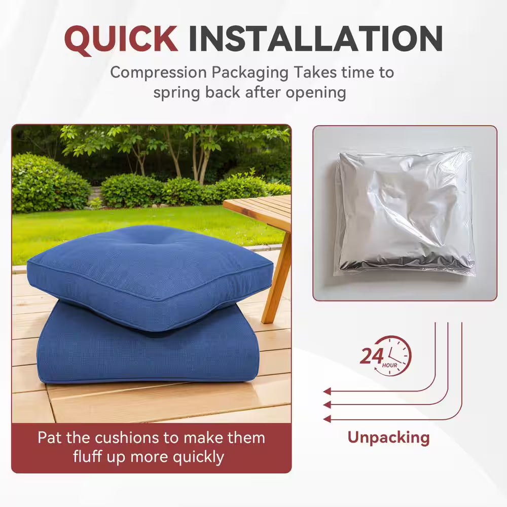 22" x 25" CushionGuard Deep Seating Outdoor Lounge Chair Replacement Cushion Set - Four-Piece Collection