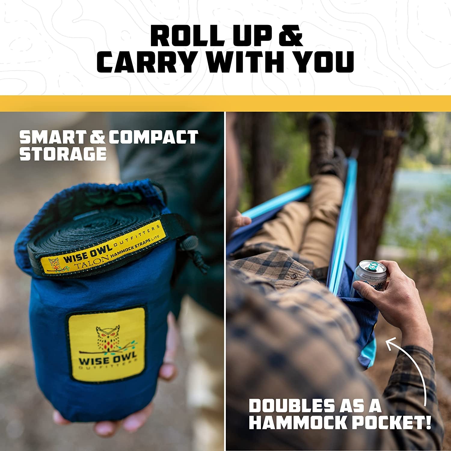 Premium Portable Camping Hammock - Supports Up to 500 lbs with Tree Straps for Travel, Backpacking, Hiking, and Outdoor Activities - Available in Single or Double Sizes