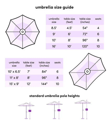 Nyasia 15 ft x 9 ft Rectangular Market Umbrella with Base (Sand Base Not Included)