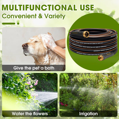 50FT Heavy Duty Garden Hose - Flexible, Durable, and Weather-Resistant Gardening Essential