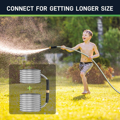 Enhance Your Gardening Experience with Our 50 Ft. Heavy-Duty Stainless Steel Hose – Unmatched Flexibility and Strength