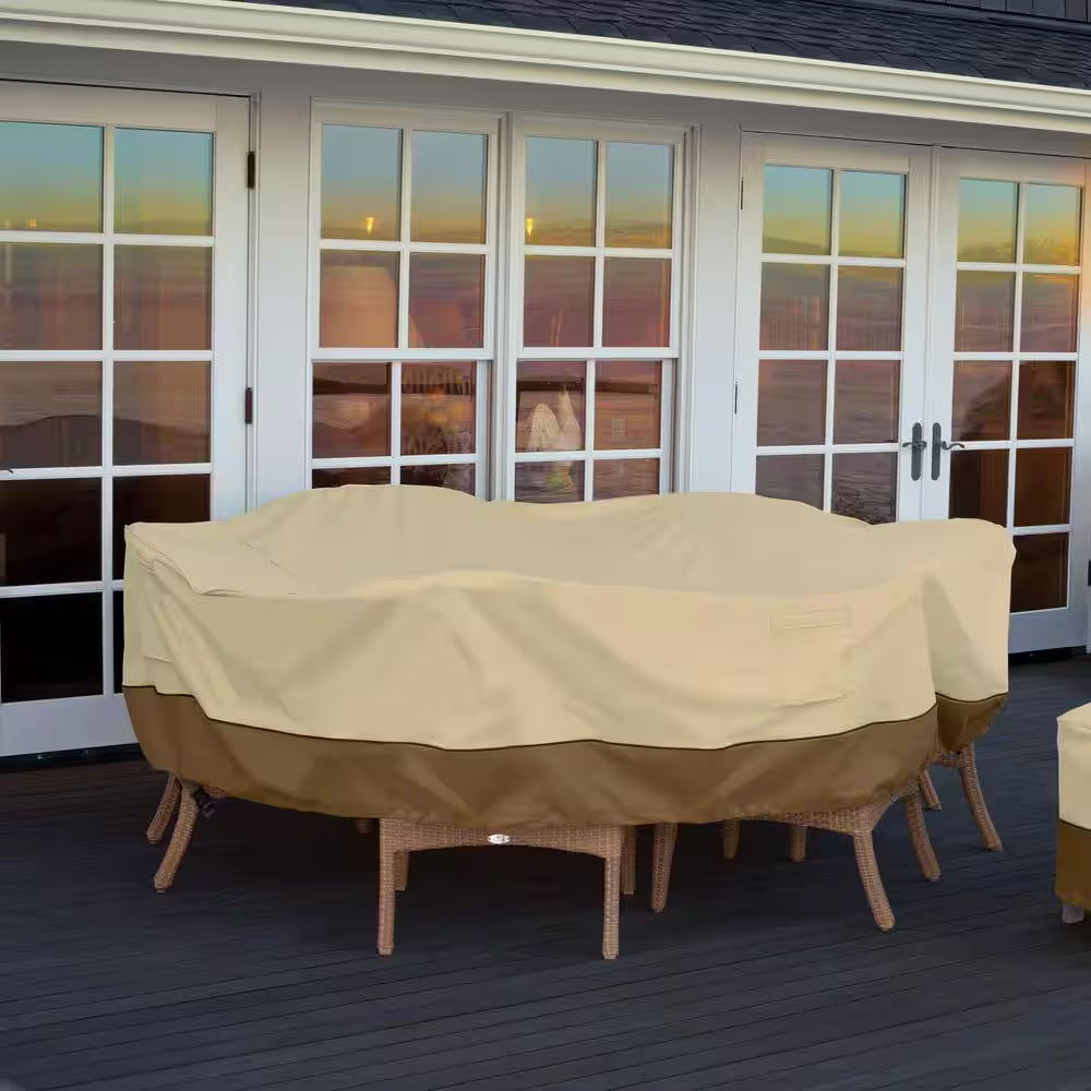 Veranda Medium Round Patio Set Cover with Umbrella Access