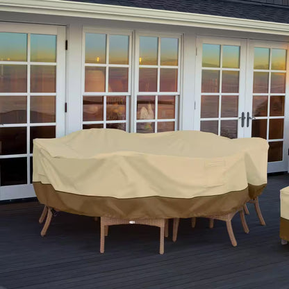 Veranda Medium Round Patio Set Cover with Umbrella Access