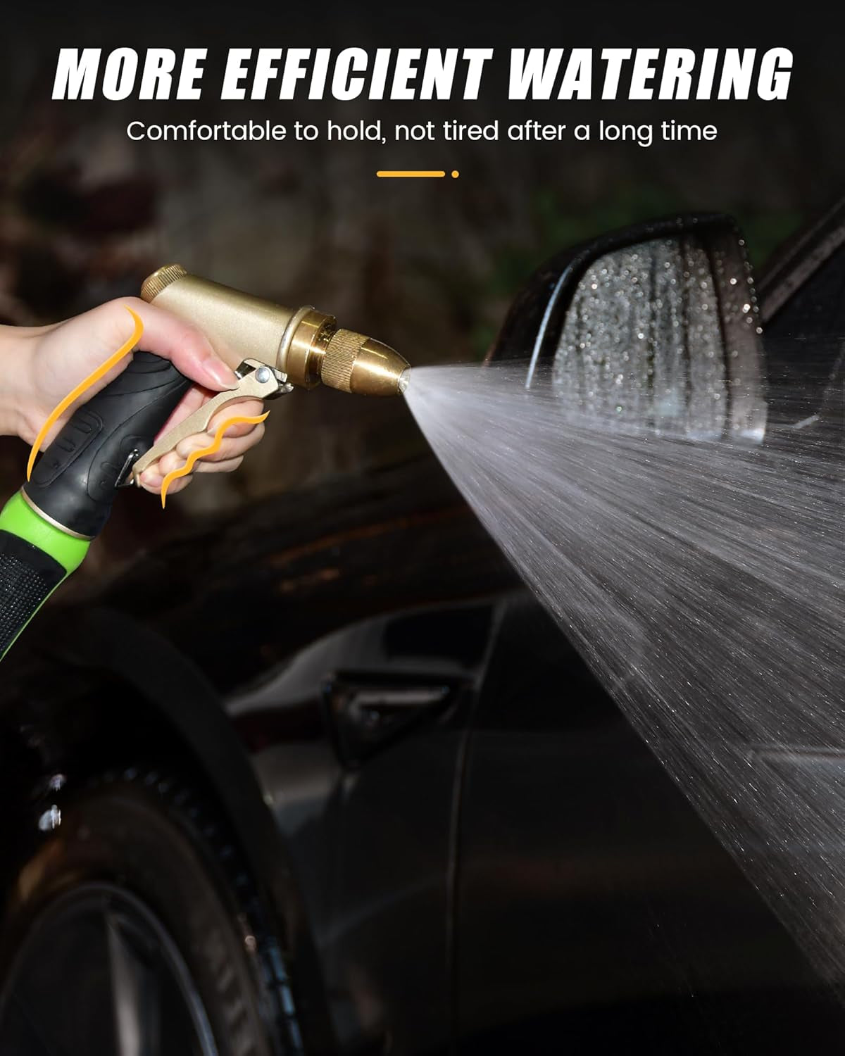Premium Heavy Duty Metal Hose Nozzle - Ideal for Gardens, Car Washes, and Pet Showers - Available in a Convenient 2-Pack