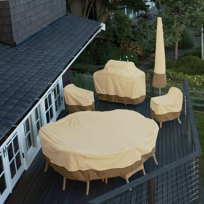 Veranda Medium Round Patio Set Cover with Umbrella Access