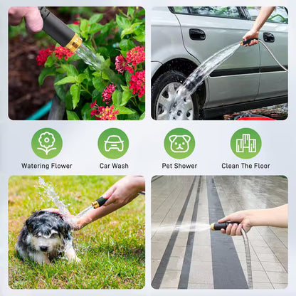 Enhance Your Gardening Experience with Our 50 Ft. Heavy-Duty Stainless Steel Hose – Unmatched Flexibility and Strength