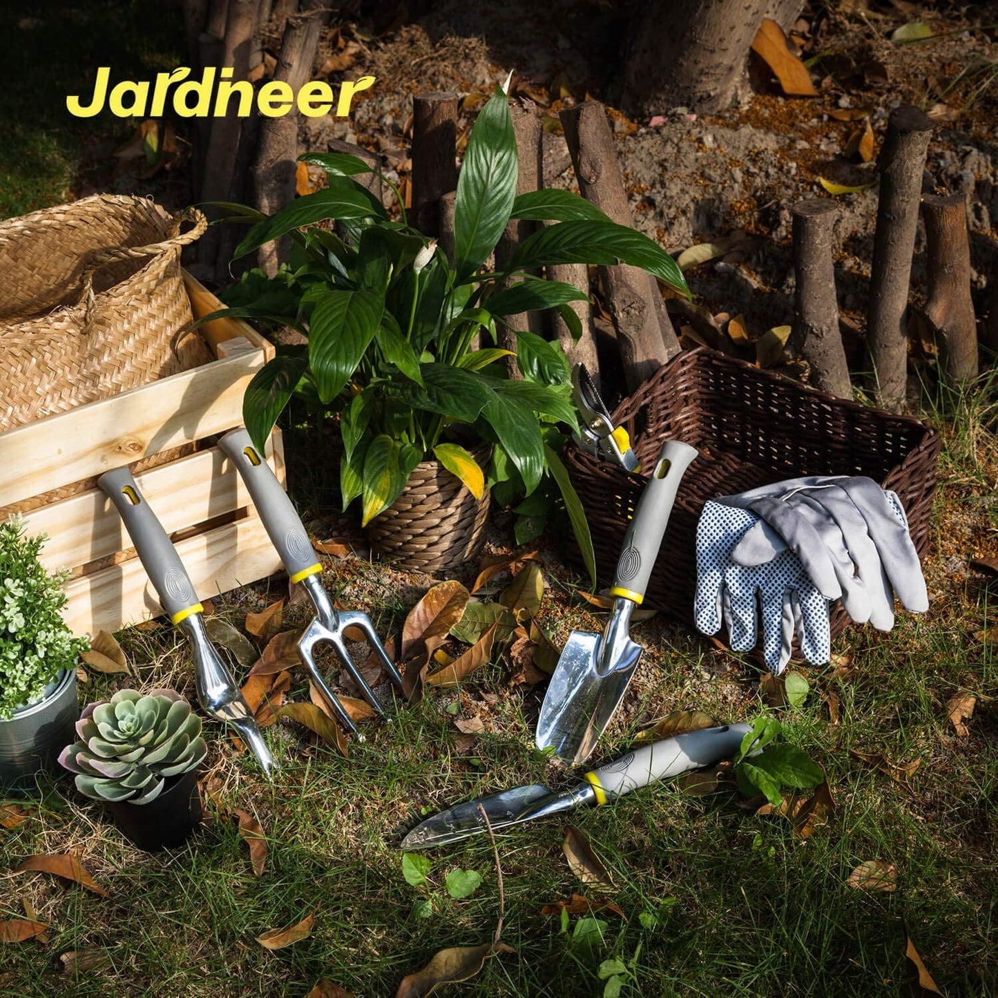 8-Piece Heavy Duty Garden Tool Set - Professional Gardening Tools for Men and Women