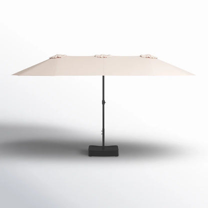 Nyasia 15 ft x 9 ft Rectangular Market Umbrella with Base (Sand Base Not Included)