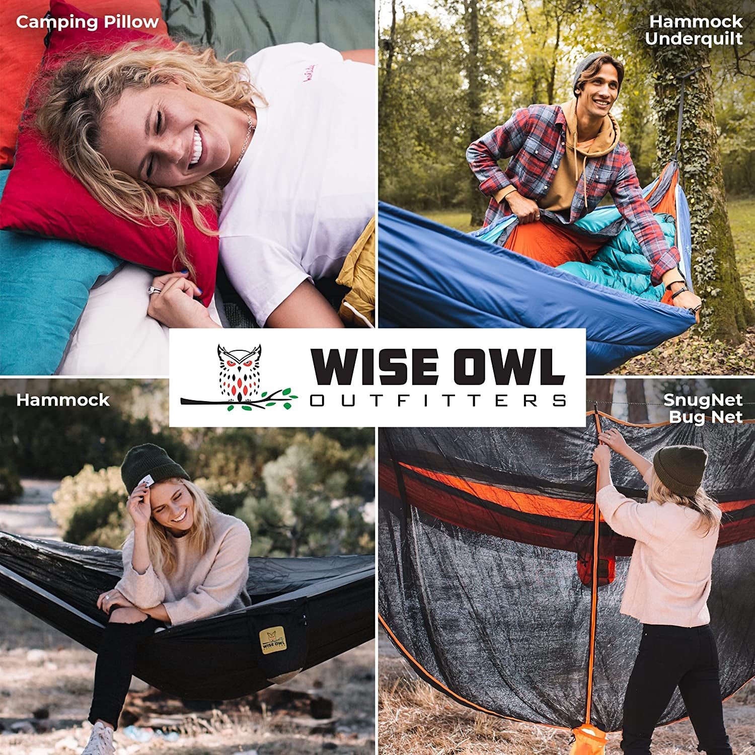 Premium Portable Camping Hammock - Supports Up to 500 lbs with Tree Straps for Travel, Backpacking, Hiking, and Outdoor Activities - Available in Single or Double Sizes