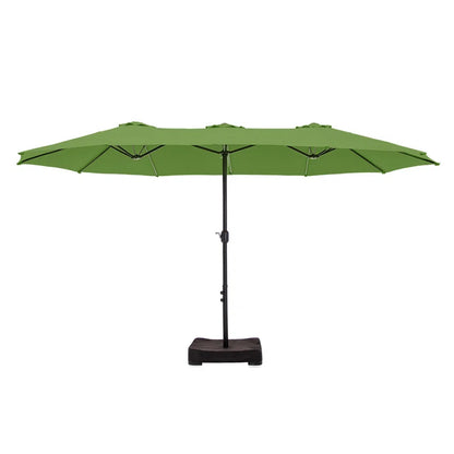 Nyasia 15 ft x 9 ft Rectangular Market Umbrella with Base (Sand Base Not Included)