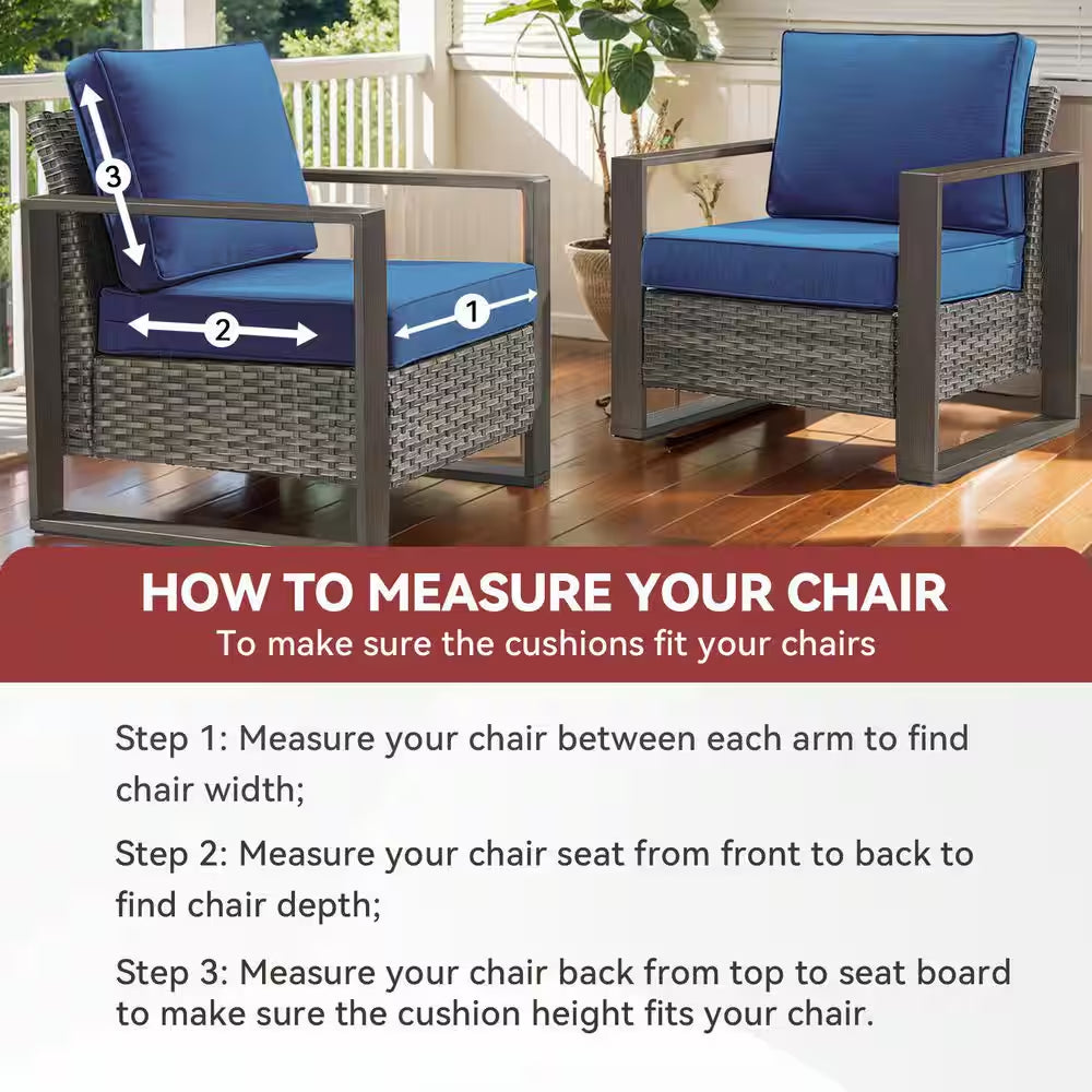 22" x 25" CushionGuard Deep Seating Outdoor Lounge Chair Replacement Cushion Set - Four-Piece Collection