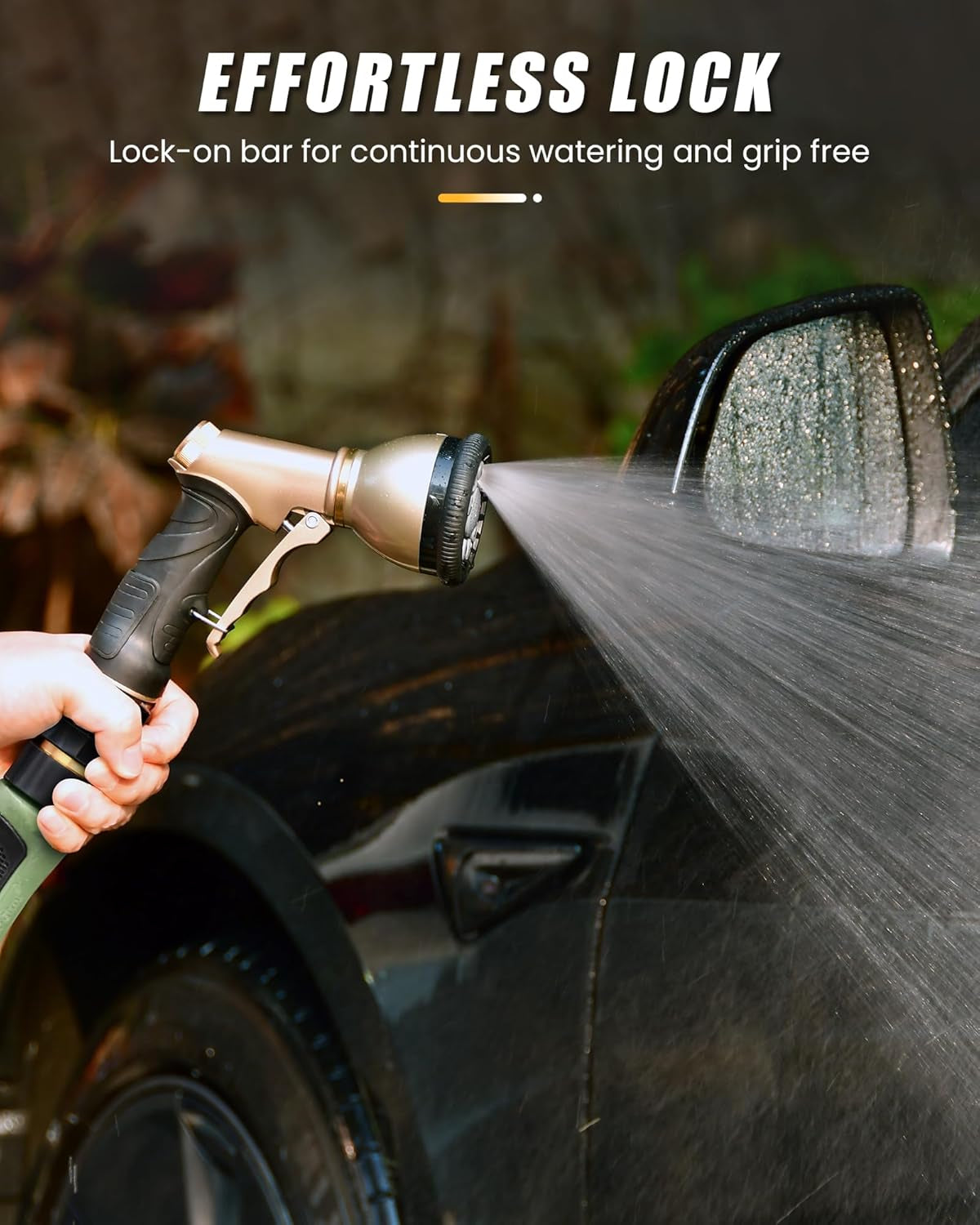 Heavy-Duty Garden Hose Nozzle with 9 Versatile Spray Patterns for Optimal Watering Solutions