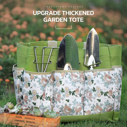 9-Piece Professional Gardening Tool Set with Sturdy Organizer Bag - Rust-Resistant Hand Tools for All Gardeners, Ideal Gift Option