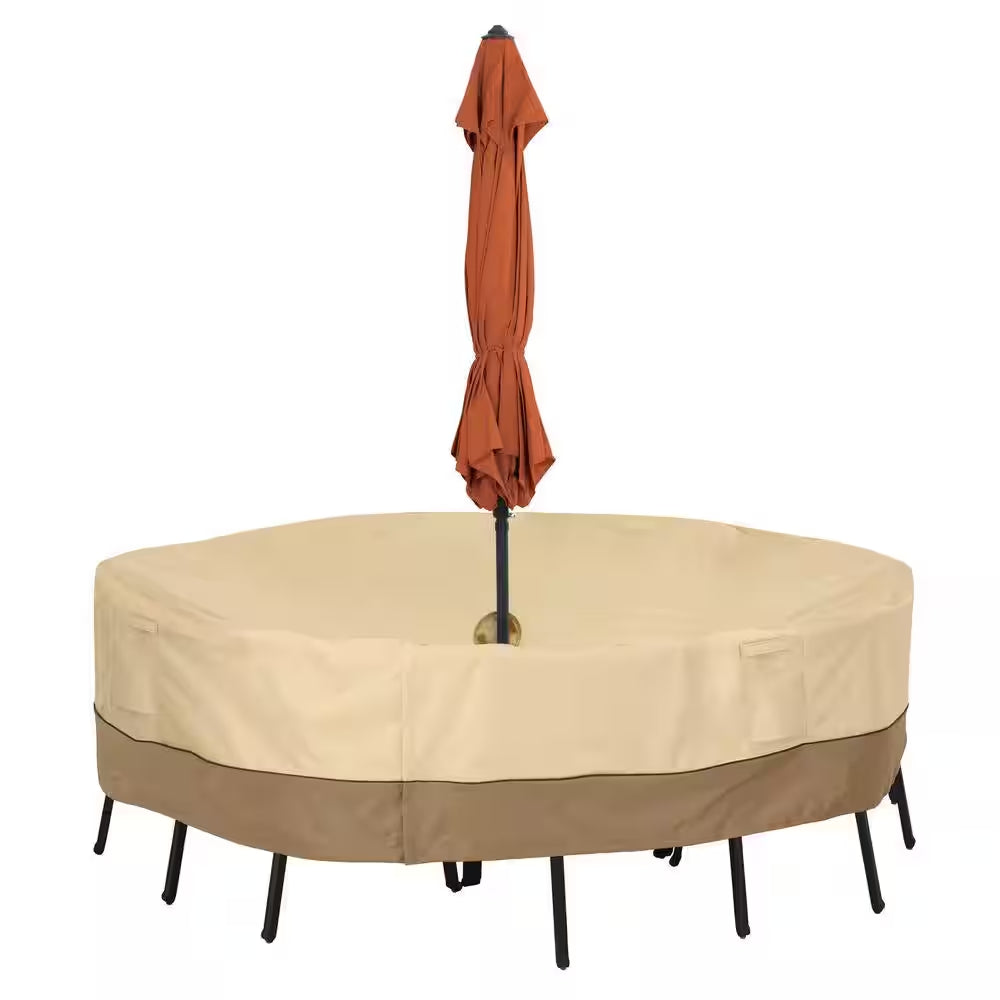 Veranda Medium Round Patio Set Cover with Umbrella Access