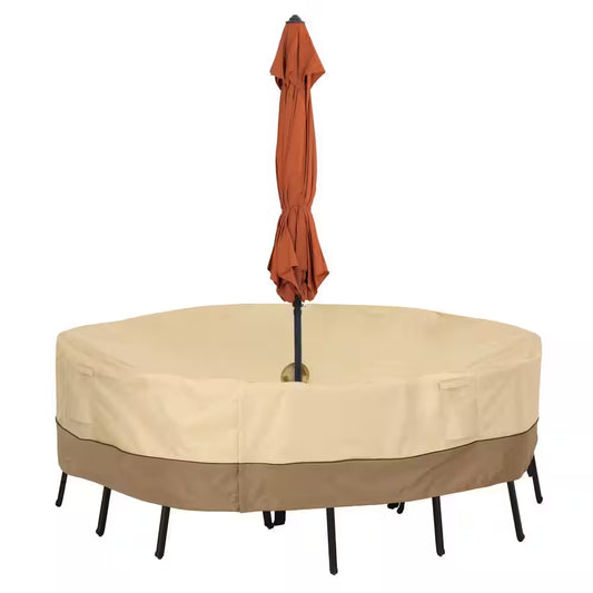 Veranda Medium Round Patio Set Cover with Umbrella Access