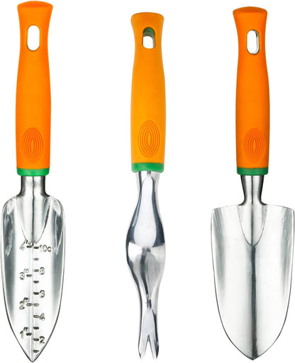 12-Piece Heavy-Duty Aluminum Gardening Tool Set with Ergonomic Handles and Canvas Apron for Men and Women