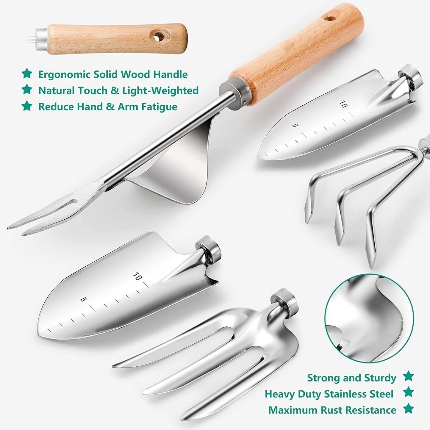 9-Piece Professional Gardening Tool Set with Sturdy Organizer Bag - Rust-Resistant Hand Tools for All Gardeners, Ideal Gift Option