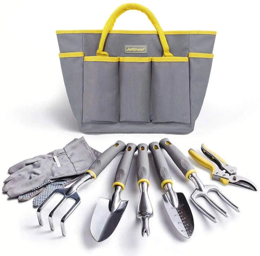 8-Piece Heavy Duty Garden Tool Set - Professional Gardening Tools for Men and Women